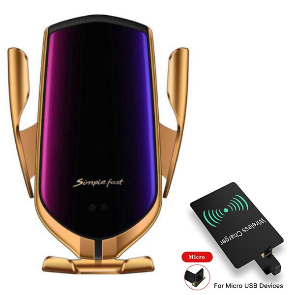 10W Wireless Car Charger Infrared Sensor GPS Air Vent Mount Car Phone Holder Automatic Clamping Cargador Inalambrico Carregador - Go Gedget