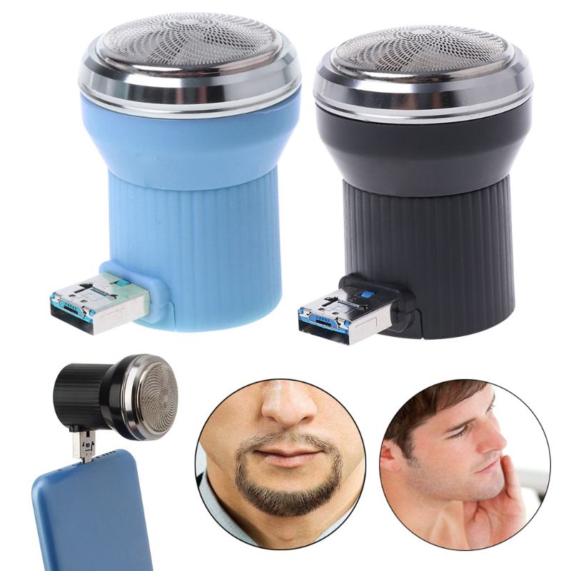 Creative Electric Shaver Mini Portable Plug In Travel Beard Trimmer Razor Mini USB Cell Phone Razor Trimmer Shaver - Go Gedget