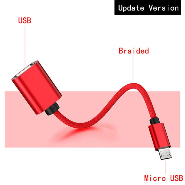 OTG Adapter Micro USB Cables OTG USB Cable Micro USB To USB for Samsung LG Sony Xiaomi Android Phone for Flash Drive - Go Gedget