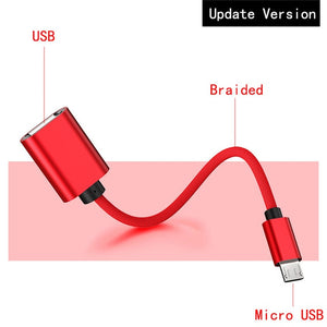 OTG Adapter Micro USB Cables OTG USB Cable Micro USB To USB for Samsung LG Sony Xiaomi Android Phone for Flash Drive - Go Gedget