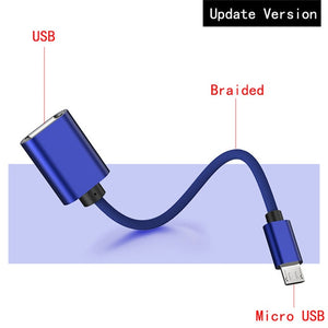 OTG Adapter Micro USB Cables OTG USB Cable Micro USB To USB for Samsung LG Sony Xiaomi Android Phone for Flash Drive - Go Gedget