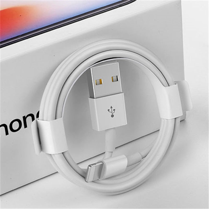 1m 2m 3m Original USB Data Sync Charger Cable for iPhone 5 5S SE 6 6S 7 8 Plus X XS Max XR Fast Charging Mobile Phone USB Cables - Go Gedget