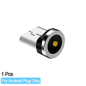 Round Magnetic Cable plug Type C Micro USB C 8 pin Plugs Fast Charging Adapter Phone Microusb Type-C Magnet Charger Plug - Go Gedget