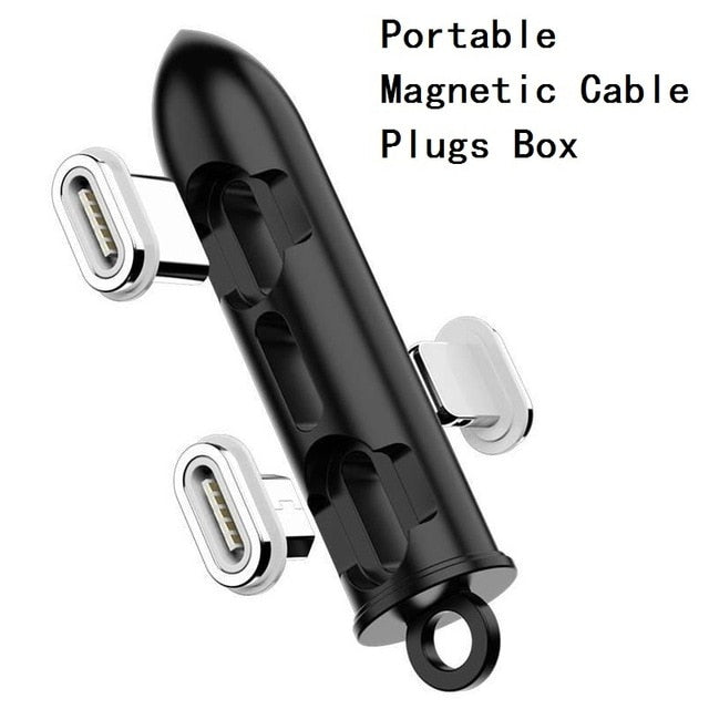 Round Magnetic Cable plug Type C Micro USB C 8 pin Plugs Fast Charging Adapter Phone Microusb Type-C Magnet Charger Plug - Go Gedget