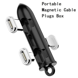 Round Magnetic Cable plug Type C Micro USB C 8 pin Plugs Fast Charging Adapter Phone Microusb Type-C Magnet Charger Plug - Go Gedget