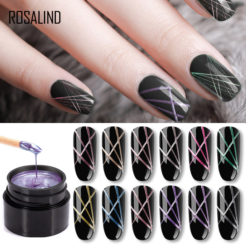 ROSALIND Spider Gel Hybrid Varnishes Nail Art 5ML Metal vernis UV Lak Design Line Drawing Painting Primer Silk Spider Gel Polish
