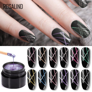 ROSALIND Spider Gel Hybrid Varnishes Nail Art 5ML Metal vernis UV Lak Design Line Drawing Painting Primer Silk Spider Gel Polish