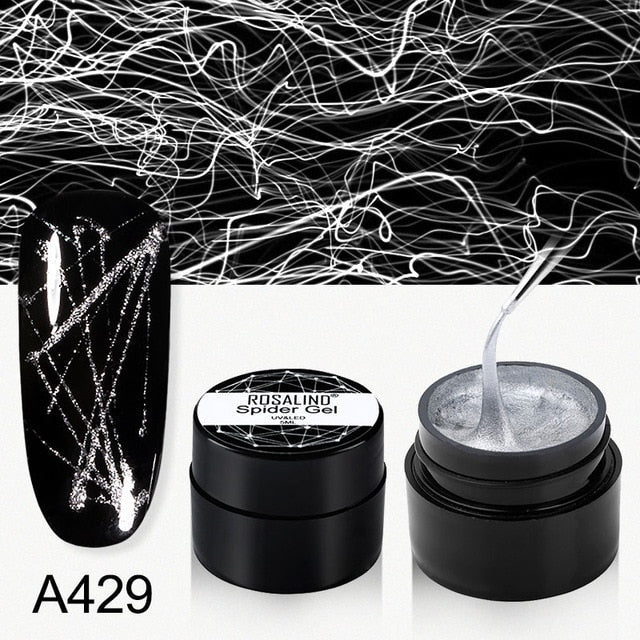 ROSALIND Spider Gel Hybrid Varnishes Nail Art 5ML Metal vernis UV Lak Design Line Drawing Painting Primer Silk Spider Gel Polish